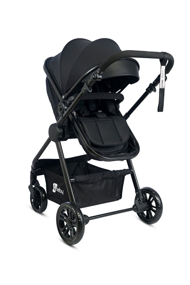 4 Baby 4 Bayb Cool Siyah Travel Sistem Bebek Arabası (PUSETSİZ) görsel 3