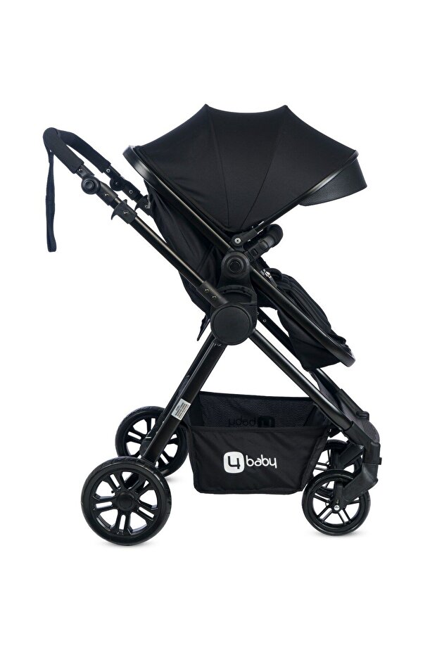 4 Baby 4 Bayb Cool Siyah Travel Sistem Bebek Arabası (PUSETSİZ) görsel 4