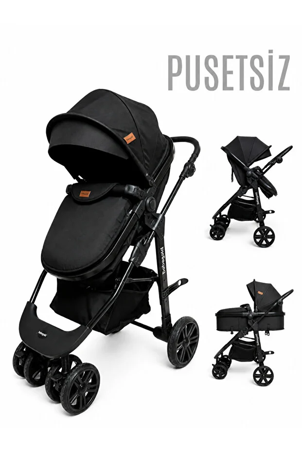 BEBEGOLD Classic Black Travel Sistem, Çift Yönlü, ( Seyahat Sistem ) Bebek Arabası Pusetsiz