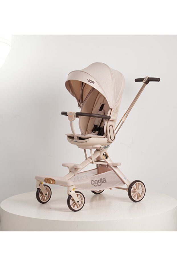 OGGİA V16 Premium Bebek Arabası – Çift Yönlü, Katlanabilir, Ebeveyn Koltuklu, Doğumdan İtibaren Kullanım görsel 2