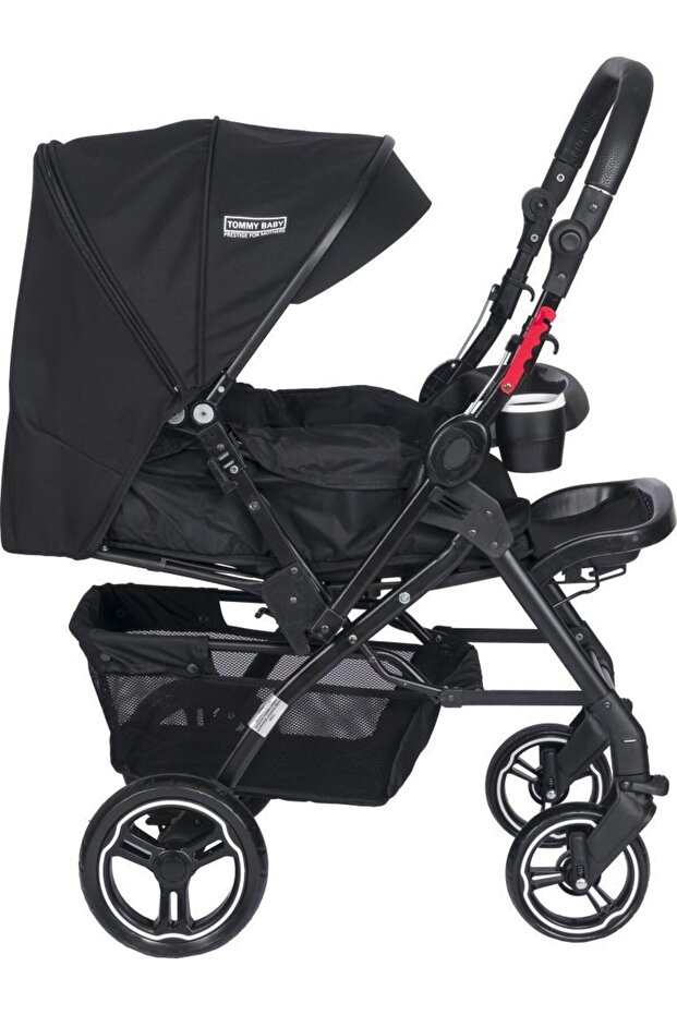 Tommybaby Tornado Plus Black Alüminyum Lüx Çift Yön Bebek Arabası görsel 3