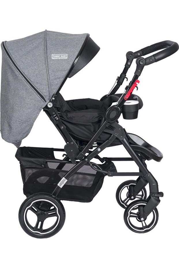 Tommybaby Tornado Plus Black Alüminyum Lüx Çift Yön Bebek Arabası görsel 2