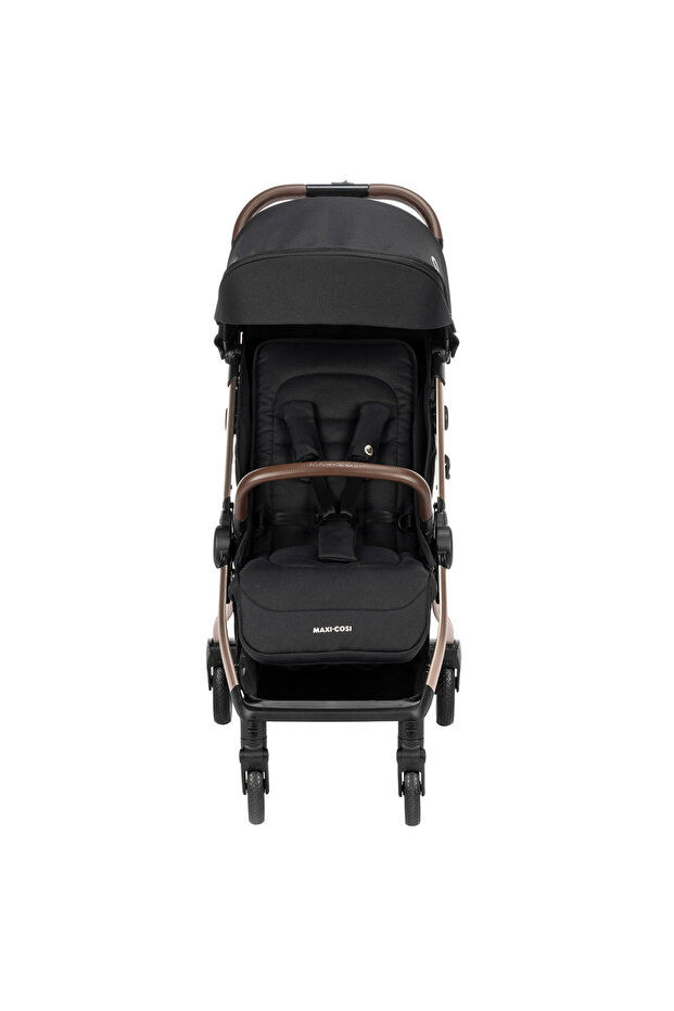Maxi-Cosi Maxi-cosi Eva Otomatik Katlanan Kompakt Bebek Arabası Essesntial Black Champagne görsel 2