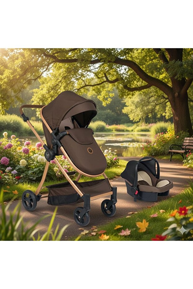 Mamma Force Çift Yönlü 6 in 1 Yeni Nesil Travel Sistem Bebek Arabası görsel 4
