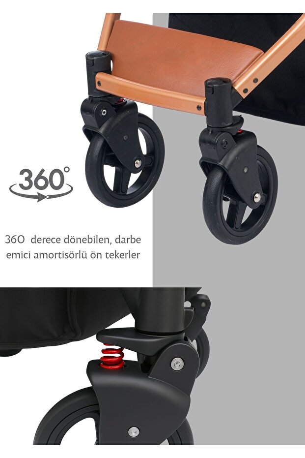 BEBEGOLD Truva Travel Sistem Bebek Arabası görsel 5