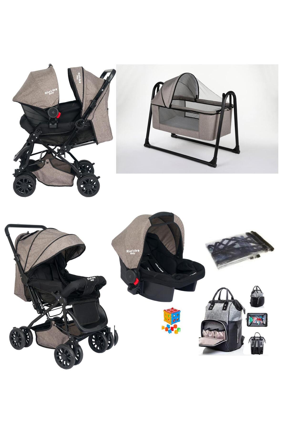 Prego Aria Gri Hafif Tek Elle Katlanır Kabin Boy Bebek Arabası görsel 4