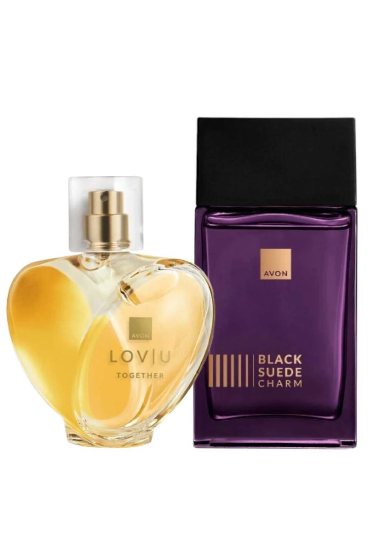 Avon Lov U Together Edp 50 ml Kadın Parfüm ve Black Suede Charm Edt 100 ml Erkek Parfüm Paketi