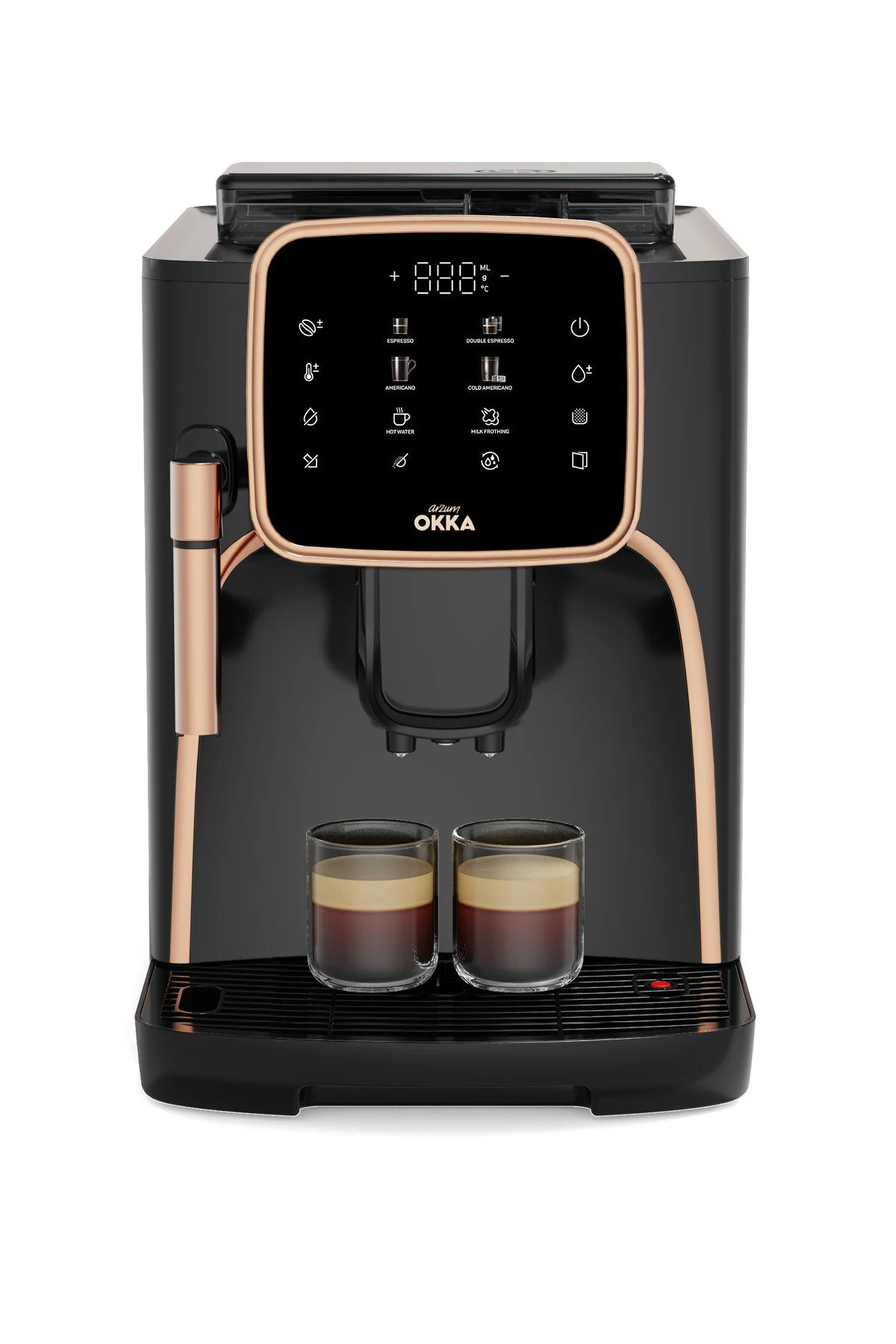 Arzum Okka Espresso Pro Tam Otomatik Espresso Makinesi Bakır - OK0030-04