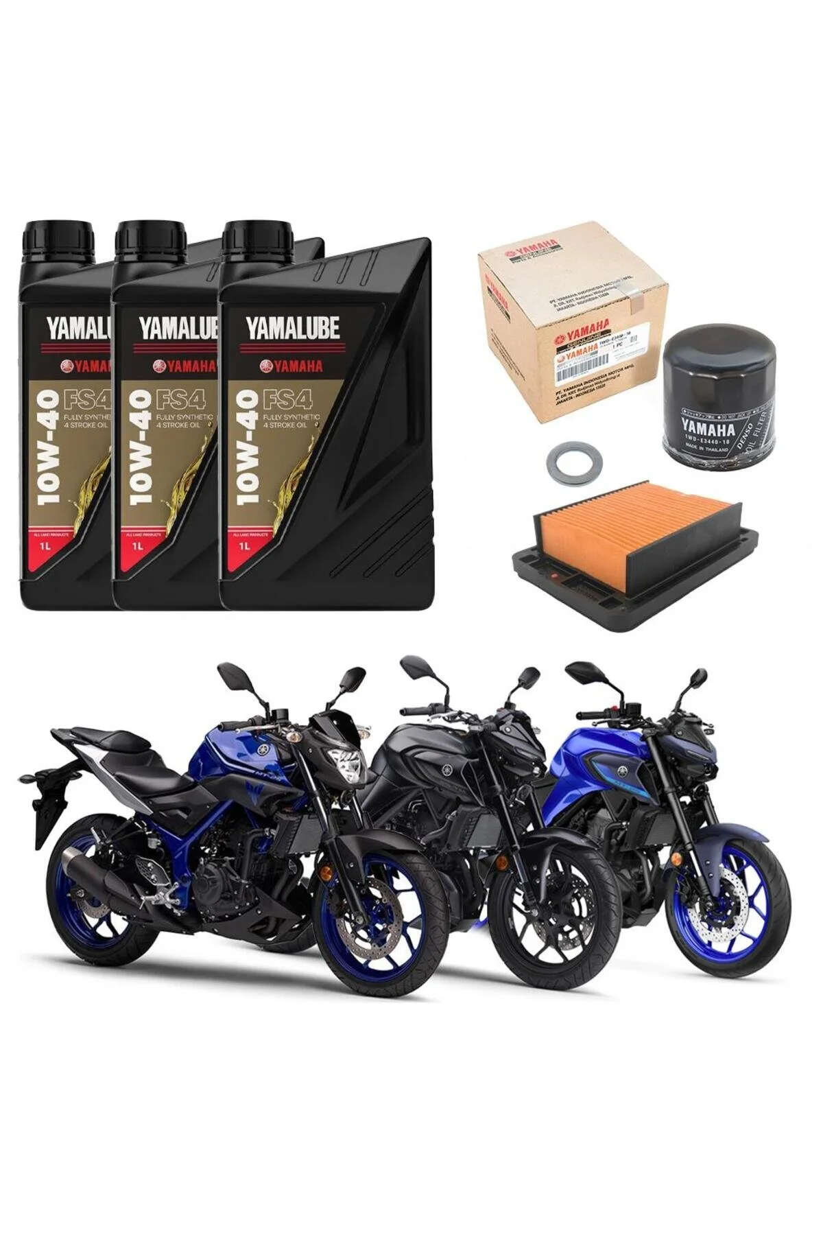 Yamaha R25/MT25 YAĞ FİLTRESİ+HAVA FİLTRESİ+3 L YAĞ +TAPA PULU