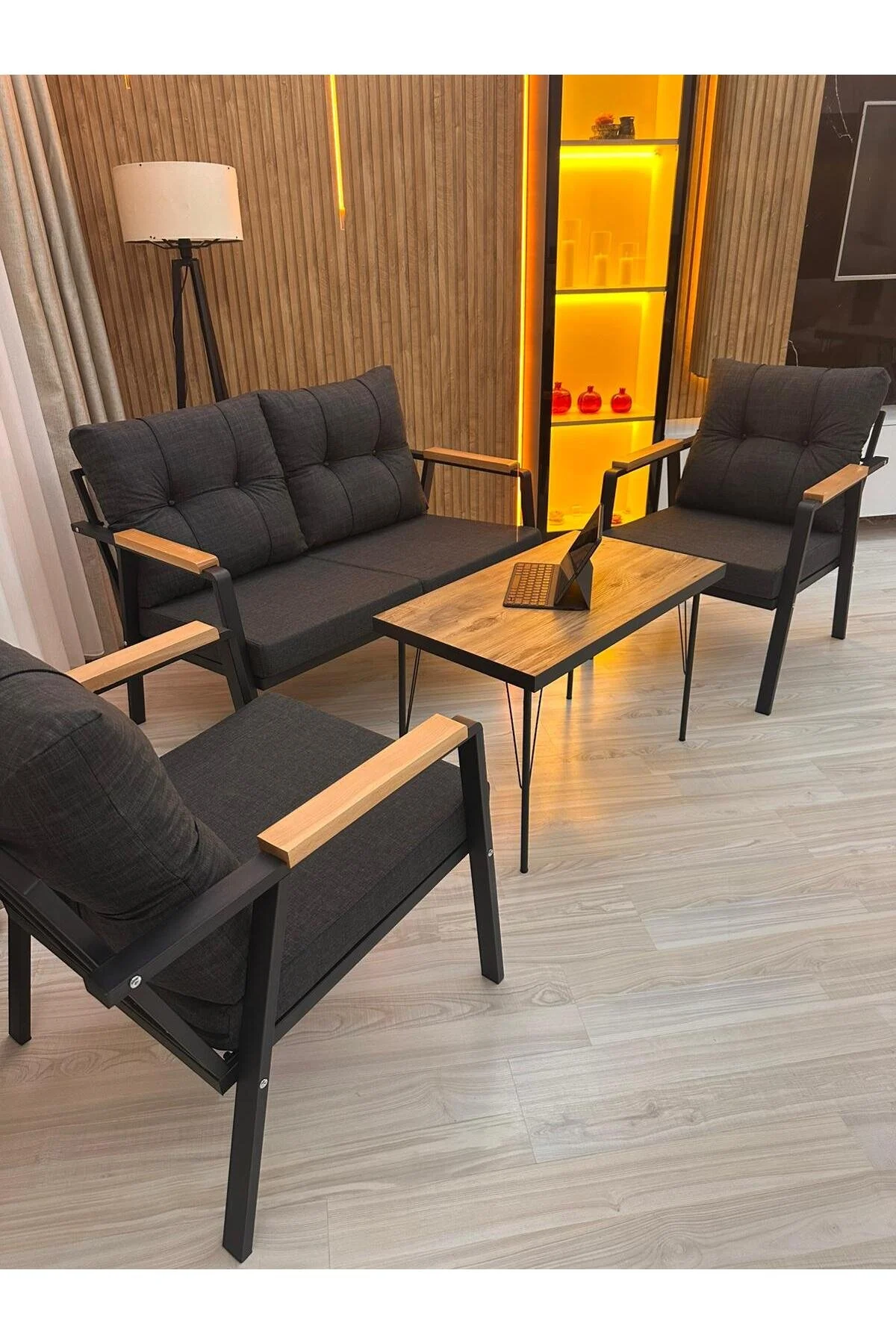 Green Garden YAREN Model, Balkon, Bahçe, Cafe, Metal Koltuk Takımı, Bahçe Takımı , Çay Seti, 2+1+1+sehpa