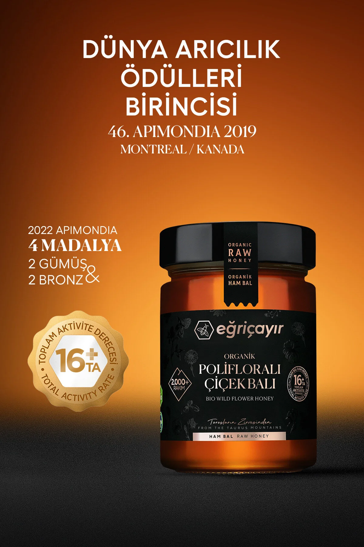 Eğriçayır Organik Polifloralı Bal Ta16 450g