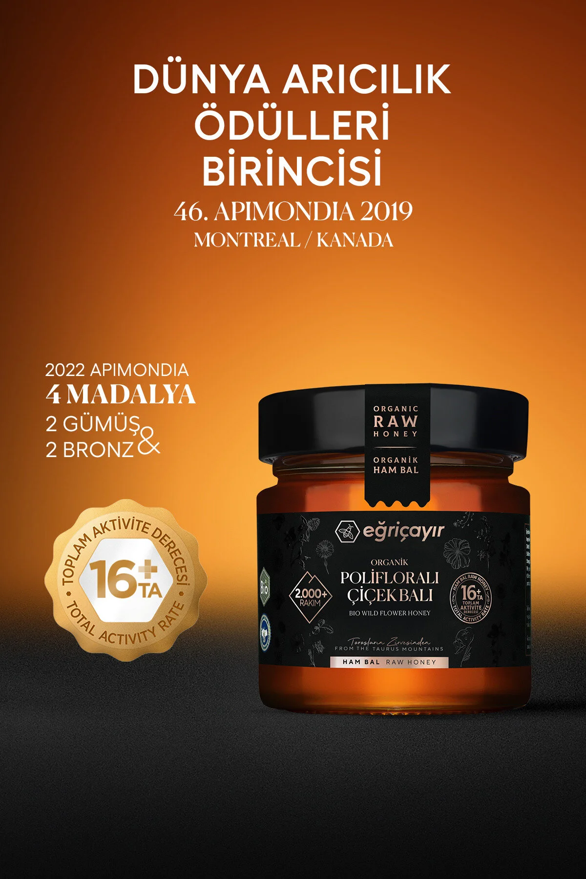 Eğriçayır Organik Polifloralı(ÇOK ÇİÇEKLİ) Bal Ta16 300g