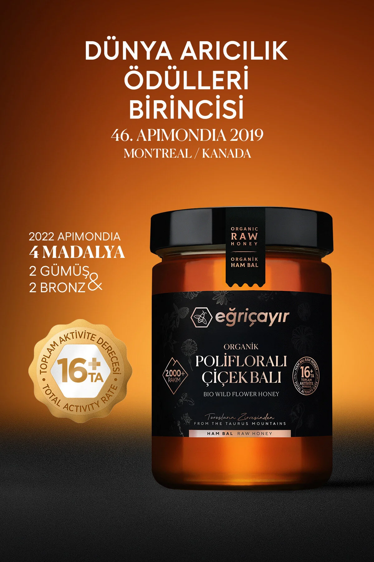 Eğriçayır Organik Polifloralı Bal Ta16 850g