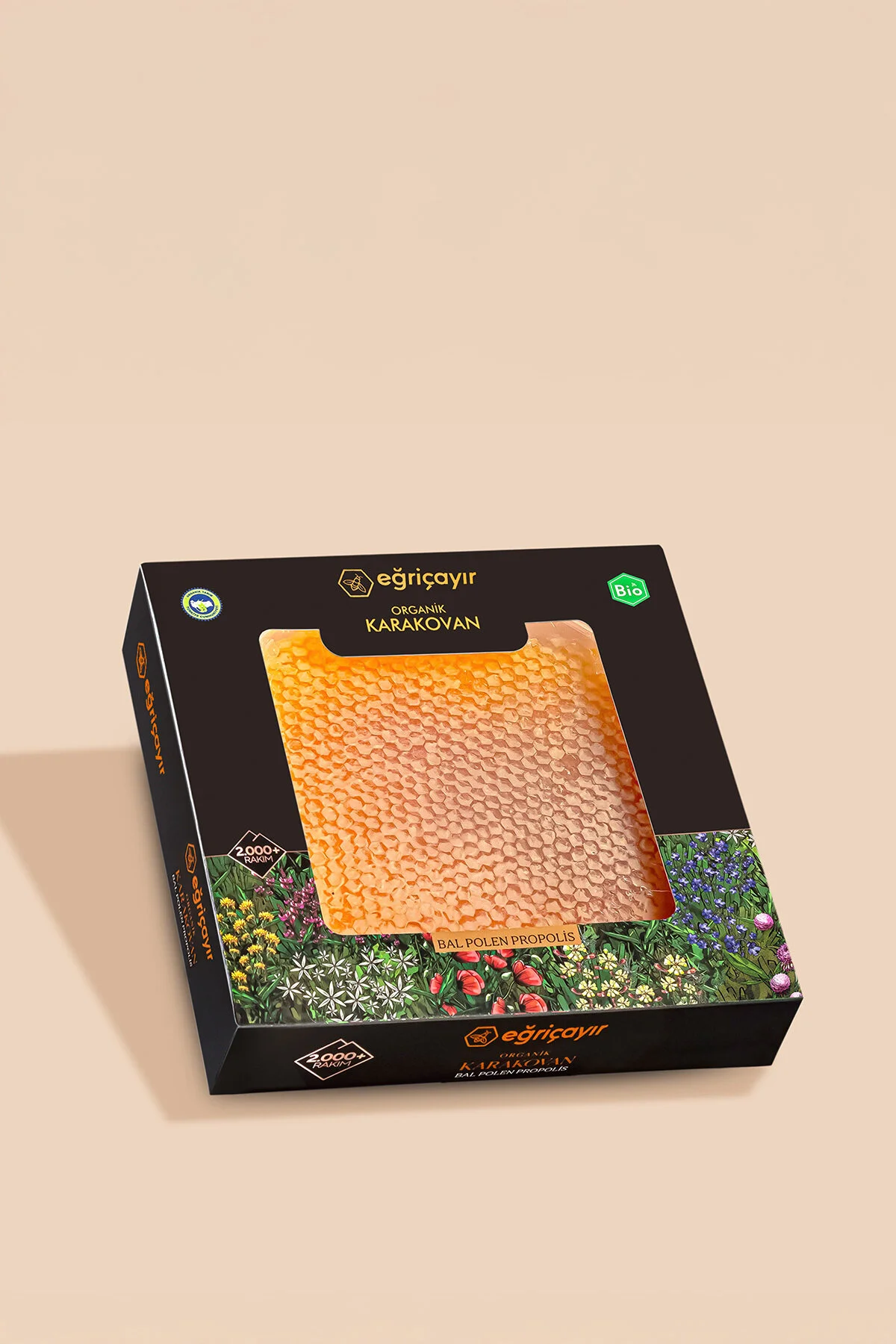 Eğriçayır Organik Karakovan Petek Balı Ta16+ 1.2kg